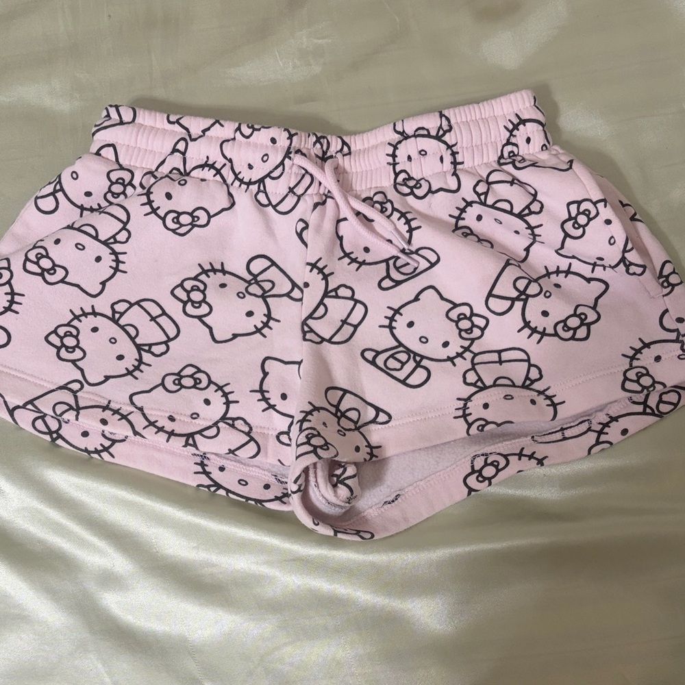 Hello Kitty Sanrio Light Pink Patterned Mini Shorts Sexy But Cute